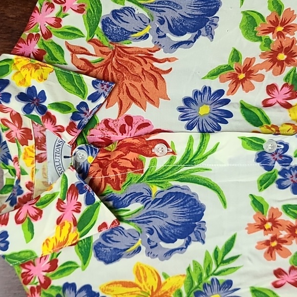 Vintage Rayon Floral Print Button Down Shirt Sz M - Picture 2 of 8